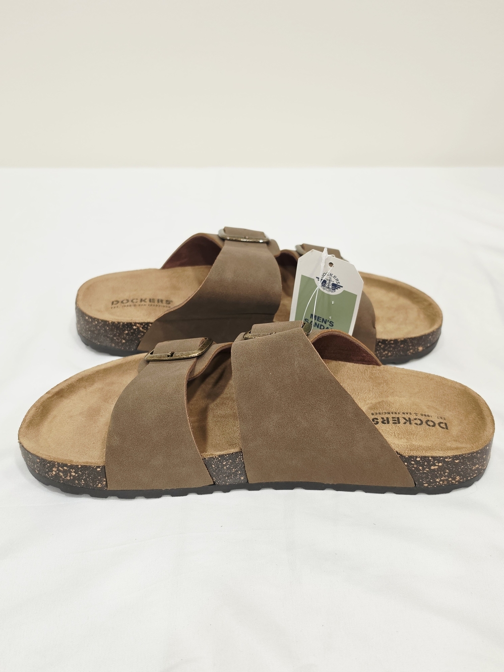 Dockers Brown Double-Buckle Cork Footbed Sandals - Picture 6 of 8